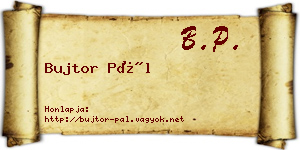 Bujtor Pál névjegykártya